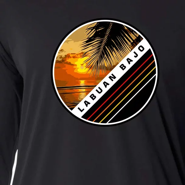 Labuan Bajo Retro Sunset Cooling Performance Long Sleeve Crew