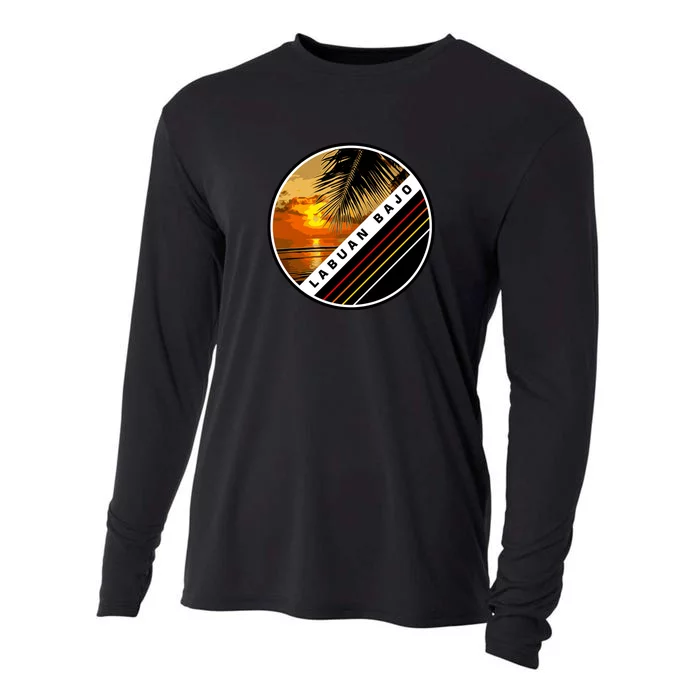 Labuan Bajo Retro Sunset Cooling Performance Long Sleeve Crew