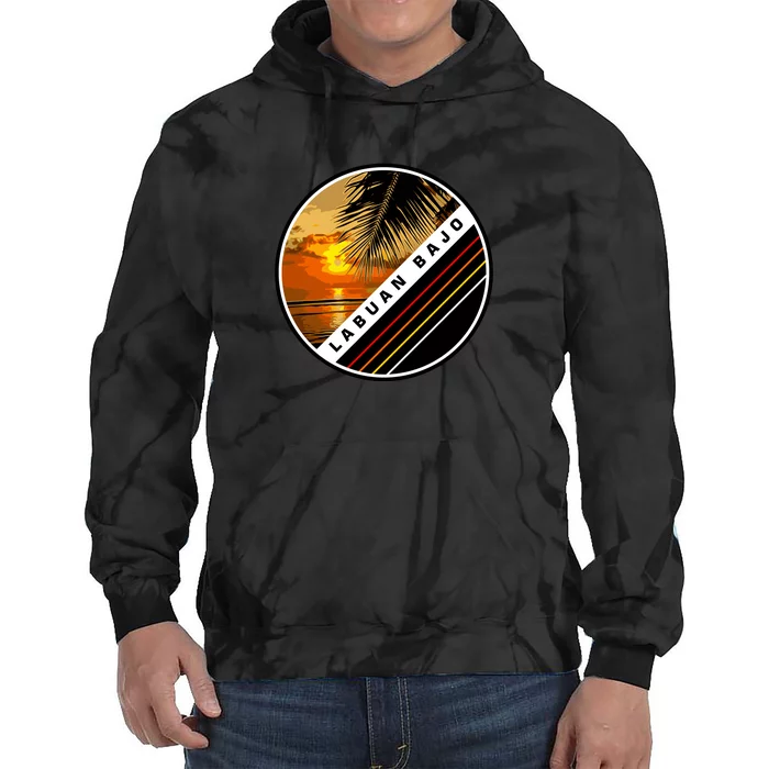 Labuan Bajo Retro Sunset Tie Dye Hoodie