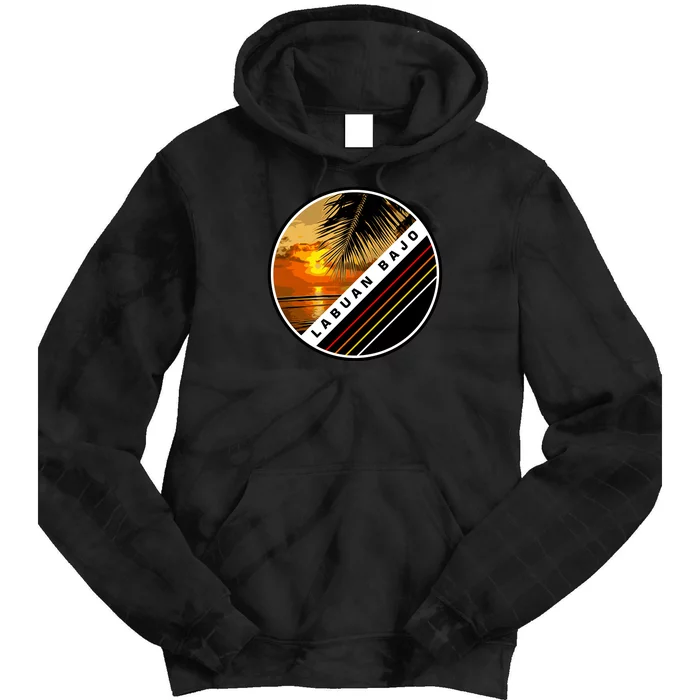 Labuan Bajo Retro Sunset Tie Dye Hoodie