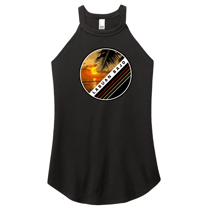 Labuan Bajo Retro Sunset Women’s Perfect Tri Rocker Tank