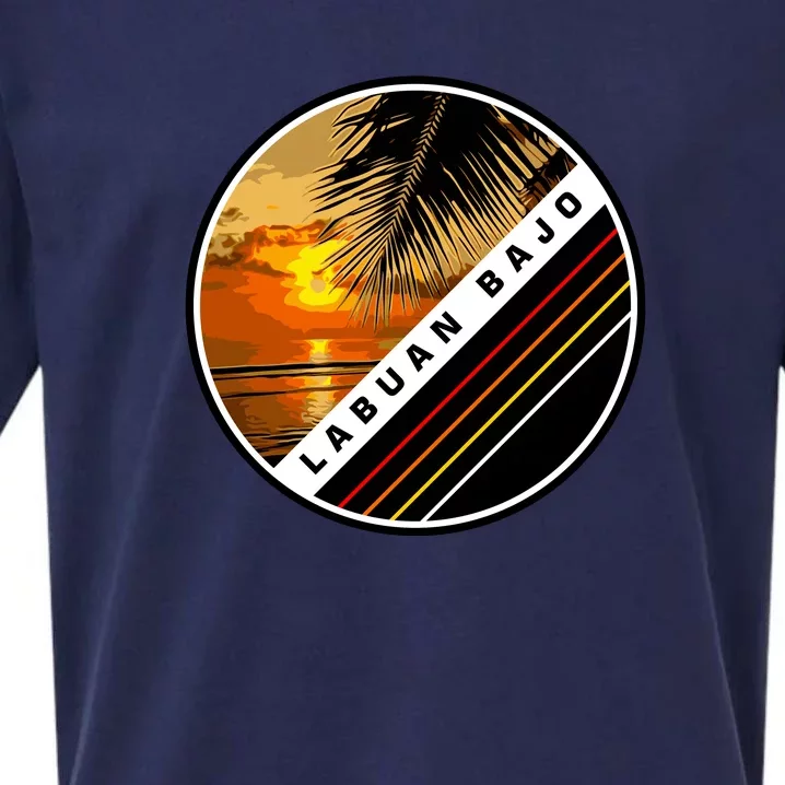 Labuan Bajo Retro Sunset Sueded Cloud Jersey T-Shirt