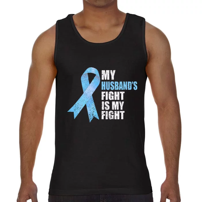 Light Blue Ribbon Supporter Wife Prostate Cancer Awareness Comfort Colors® Tank Top