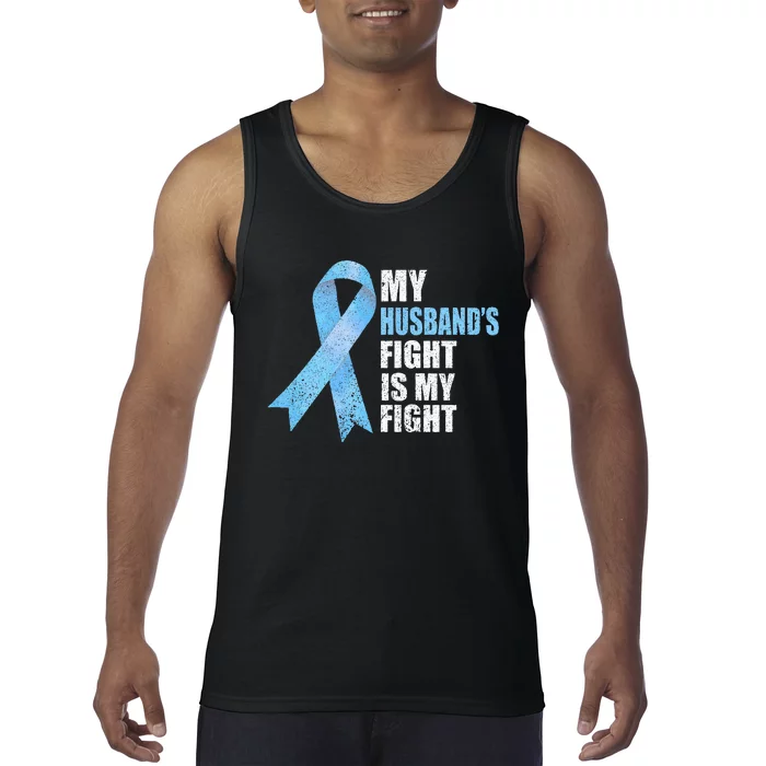 Light Blue Ribbon Supporter Wife Prostate Cancer Awareness Tank Top