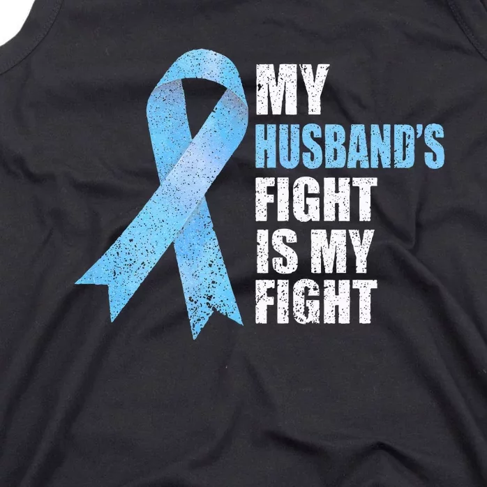 Light Blue Ribbon Supporter Wife Prostate Cancer Awareness Tank Top