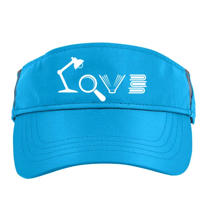 Love Books Reading Novels Literature Bookworm Funny Gift Adult Drive Performance Visor