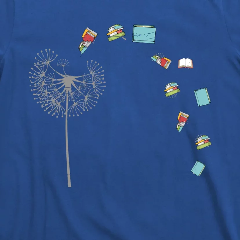 Library Books Reading Lover Gift Dandelion Book Reading Gift T-Shirt