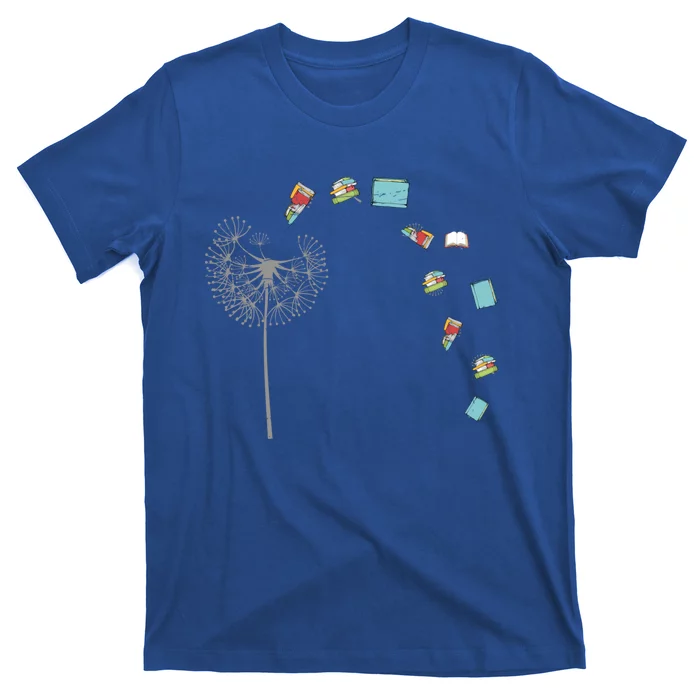 Library Books Reading Lover Gift Dandelion Book Reading Gift T-Shirt