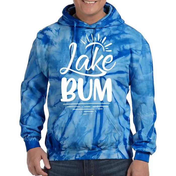 Lake Bum Summer Boating Funny Gift For Lake Lover Boat Life Gift Tie Dye Hoodie