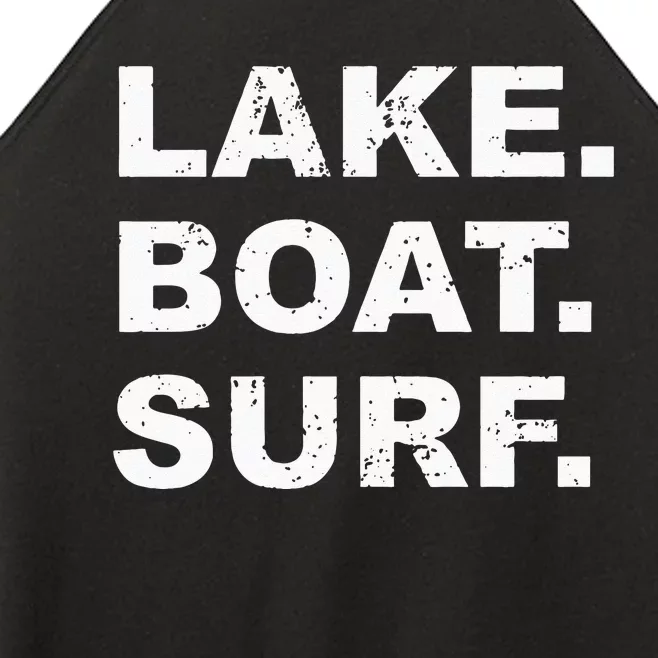 LAKE BOAT SURF Hoodie Swea Wakesurf Wake Board Surfing Women’s Perfect Tri Rocker Tank