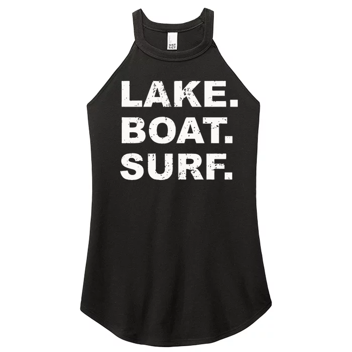 LAKE BOAT SURF Hoodie Swea Wakesurf Wake Board Surfing Women’s Perfect Tri Rocker Tank