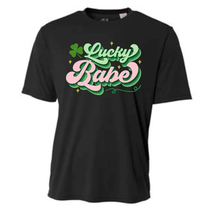 Lucky Babe Shamrock Funny St Patrick' Day Gift Cooling Performance Crew T-Shirt