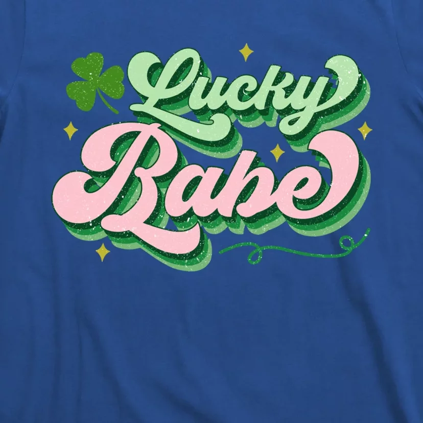 Lucky Babe Shamrock Funny St Patrick' Day Gift T-Shirt