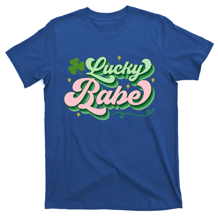 Lucky Babe Shamrock Funny St Patrick' Day Gift T-Shirt