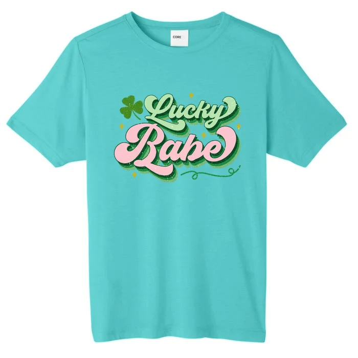 Lucky Babe Shamrock Funny St Patrick' Day Gift ChromaSoft Performance T-Shirt