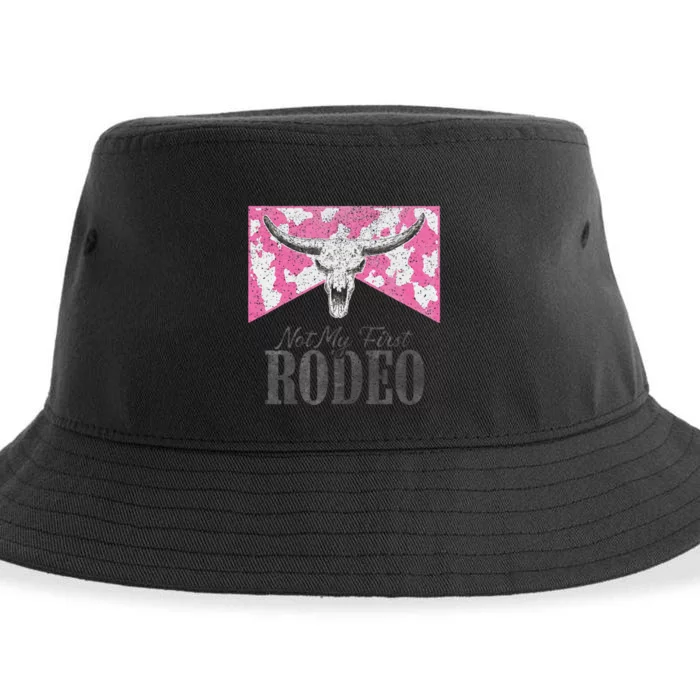 Leopard Bull Skull Western Life Country Not My First Rodeo Sustainable Bucket Hat