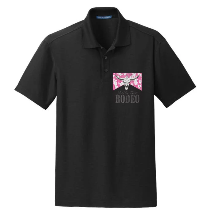 Leopard Bull Skull Western Life Country Not My First Rodeo Dry Zone Grid Performance Polo