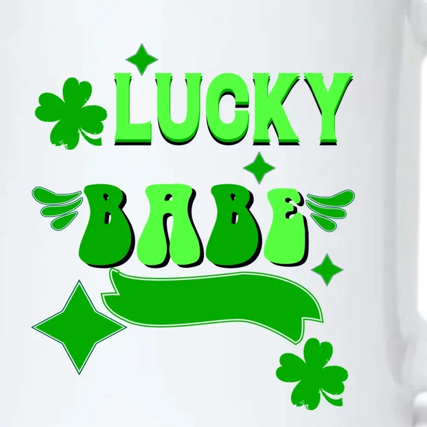 Lucky Babe St Patricks Day Shamrock Funny Meaningful Gift Black Color Changing Mug