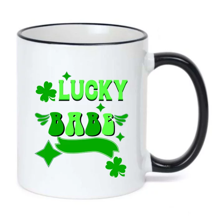 Lucky Babe St Patricks Day Shamrock Funny Meaningful Gift Black Color Changing Mug