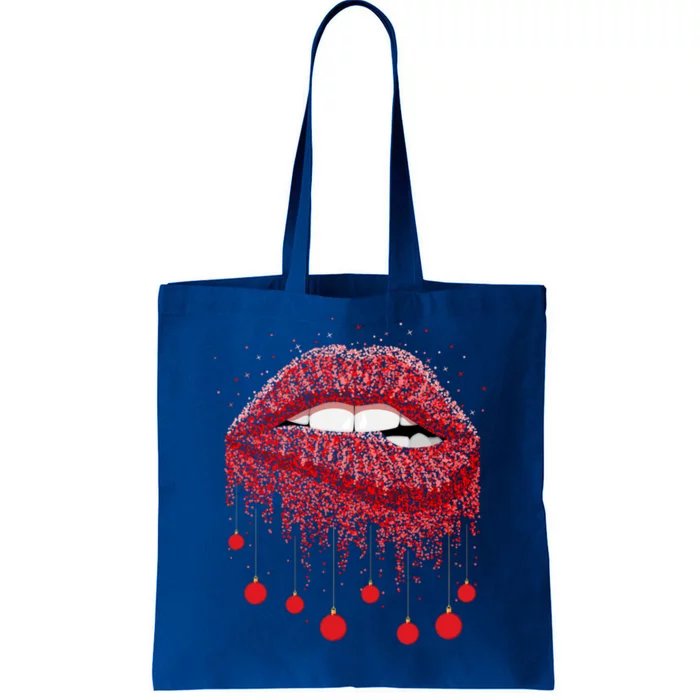 Lip Bite Sexy Balls Christmas Decorations Cool Xgiftmas Funny Gift Tote Bag