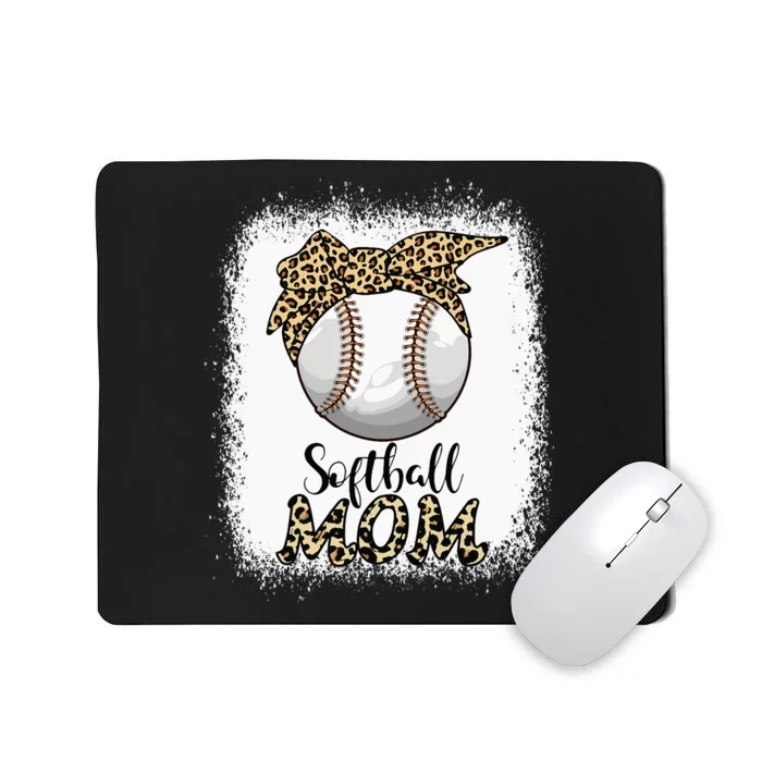 Leopard Baseball Softball Mom Lover Mother's Day Mousepad