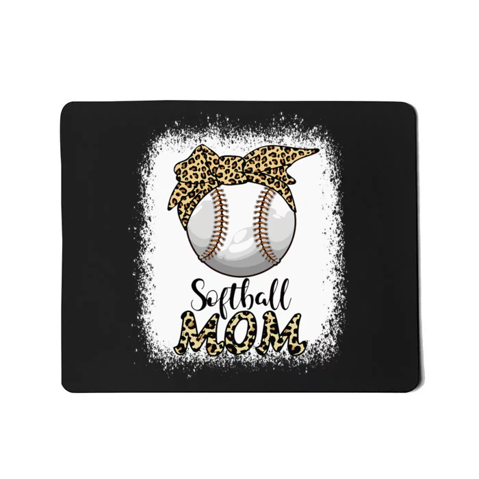 Leopard Baseball Softball Mom Lover Mother's Day Mousepad