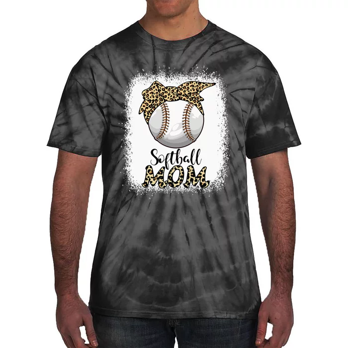 Leopard Baseball Softball Mom Lover Mother's Day Tie-Dye T-Shirt