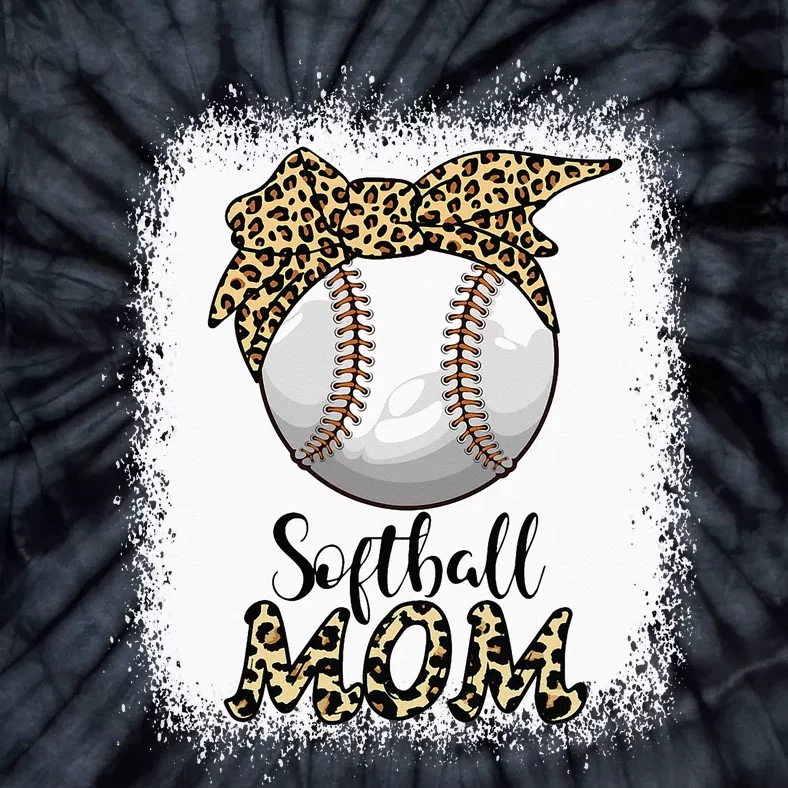 Leopard Baseball Softball Mom Lover Mother's Day Tie-Dye T-Shirt