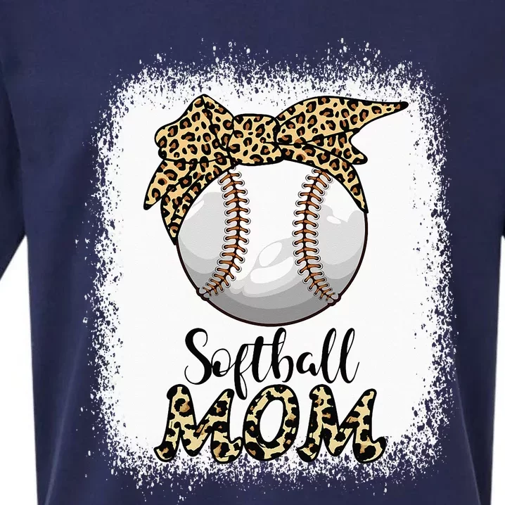 Leopard Baseball Softball Mom Lover Mother's Day Sueded Cloud Jersey T-Shirt