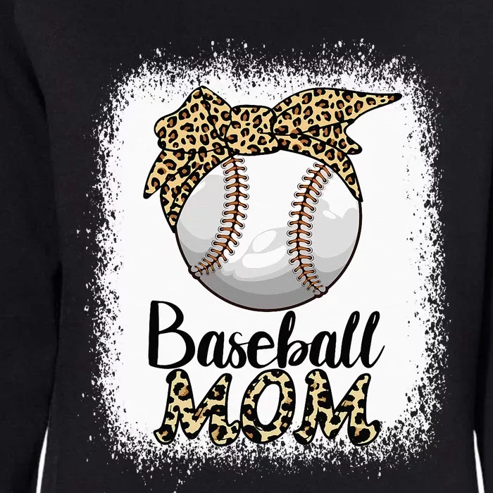 Leopard Baseball Softball Mom Lover Mother's Day Womens California Wash Sweatshirt