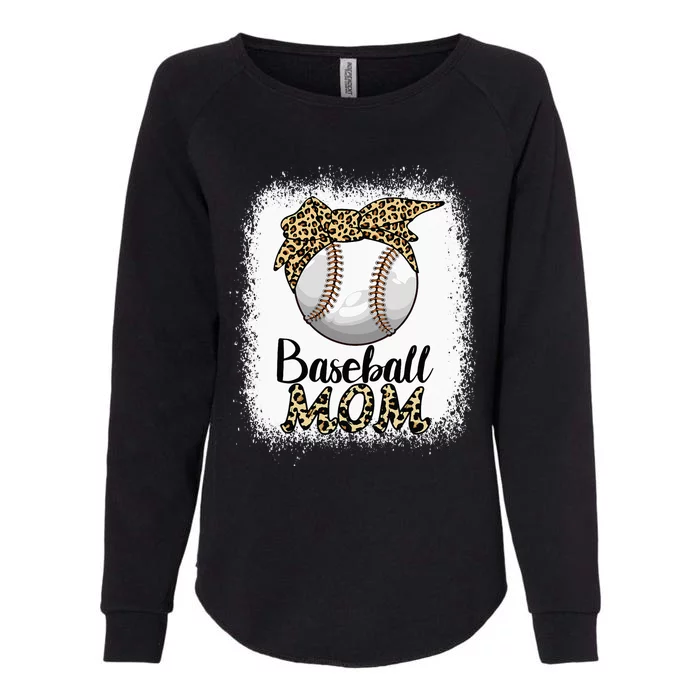 Leopard Baseball Softball Mom Lover Mother's Day Womens California Wash Sweatshirt