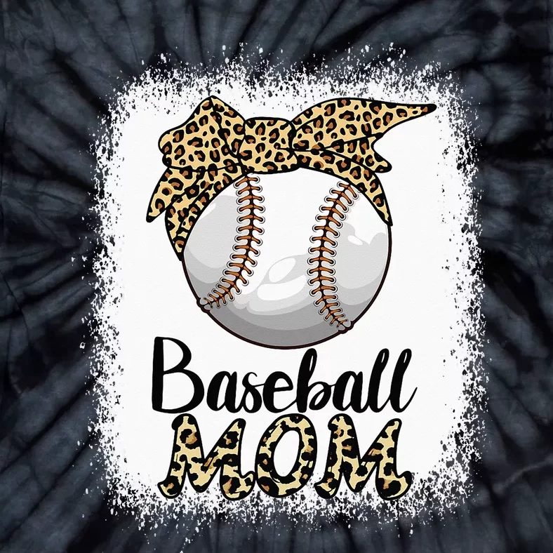 Leopard Baseball Softball Mom Lover Mother's Day Tie-Dye T-Shirt