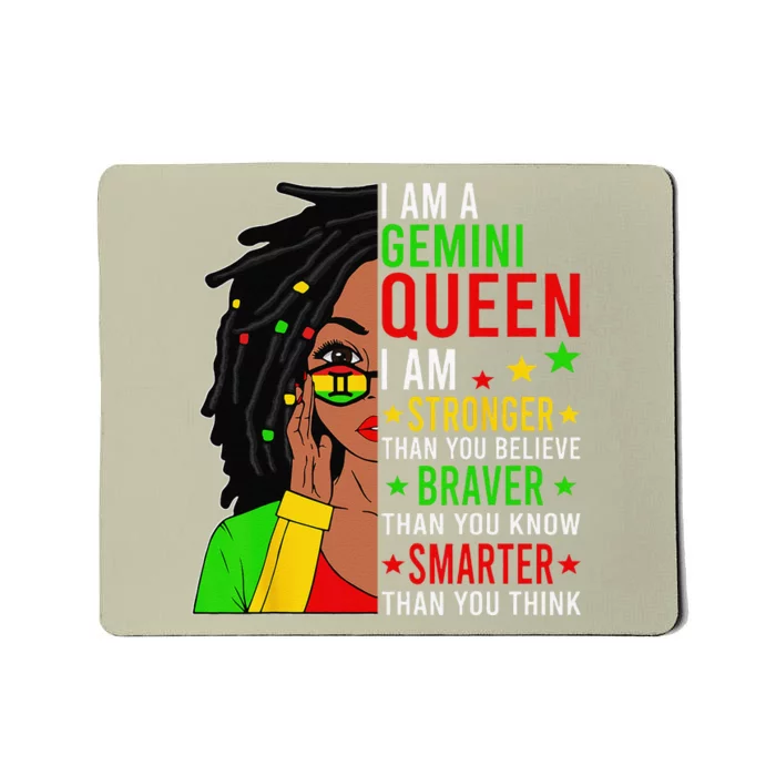 Locd Braver Stronger Smarter Gemini Queen Birthday Mousepad