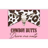 Leopard Bull Skull Western Cowboy Butts Drive Me Nuts Bumper Sticker