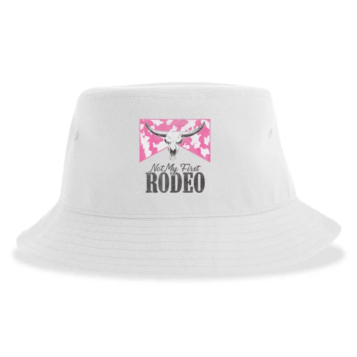 Leopard Bull Skull Western Life Country Not My First Rodeo Sustainable Bucket Hat