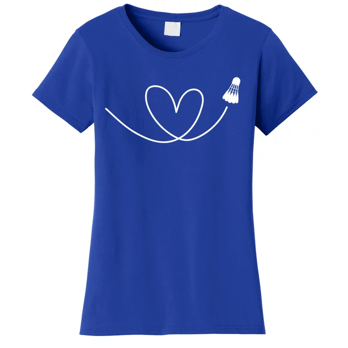 Love Badminton Shuttlecock Racket Gift Women's T-Shirt