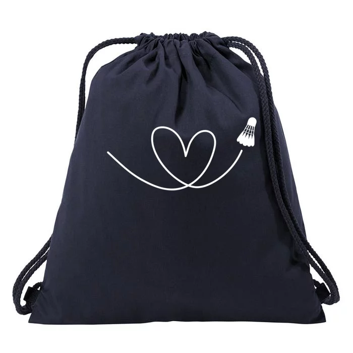 Love Badminton Shuttlecock Racket Gift Drawstring Bag