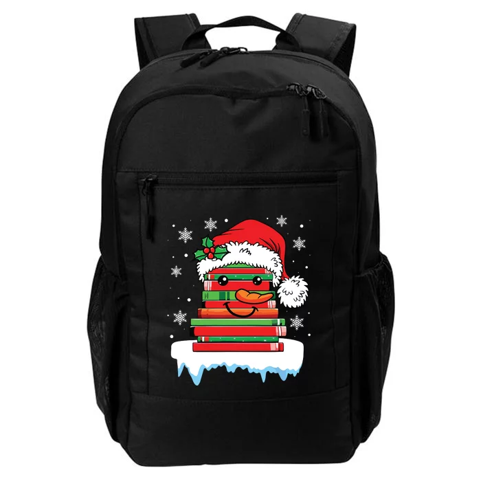 Librarian Book Santa Hat Reader Snow Pajamas Christmas Daily Commute Backpack