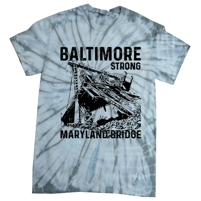 Limited Baltimore Strong Maryland Bridge Vintage Tie-Dye T-Shirt