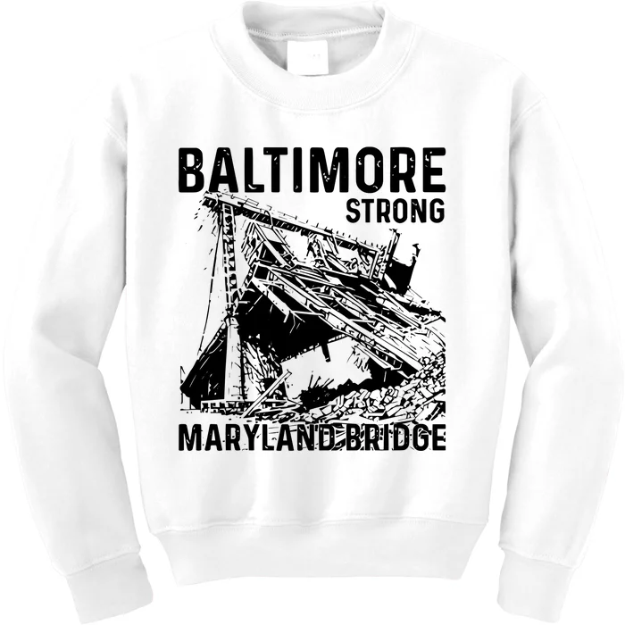 Limited Baltimore Strong Maryland Bridge Vintage Kids Sweatshirt