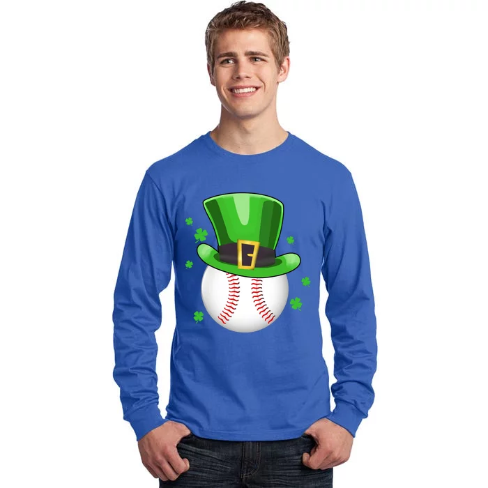 Leprechaun Baseball St Patricks Day Baseball Mom Gift Tall Long Sleeve T-Shirt