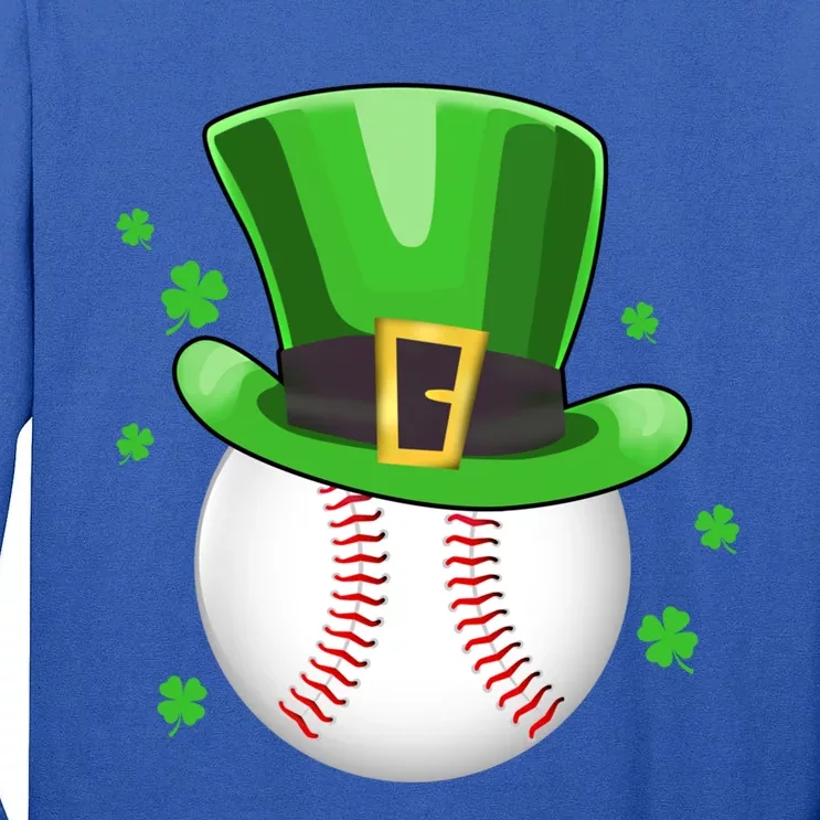 Leprechaun Baseball St Patricks Day Baseball Mom Gift Tall Long Sleeve T-Shirt