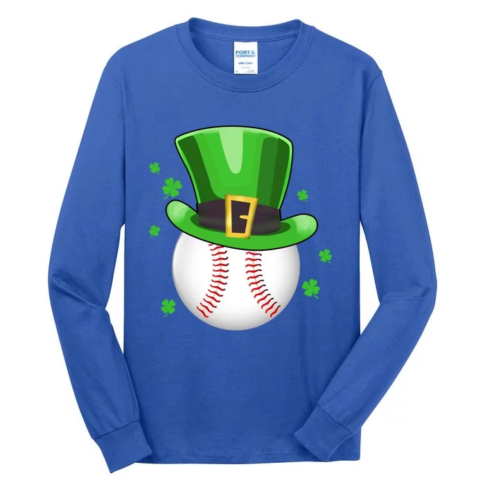 Leprechaun Baseball St Patricks Day Baseball Mom Gift Tall Long Sleeve T-Shirt