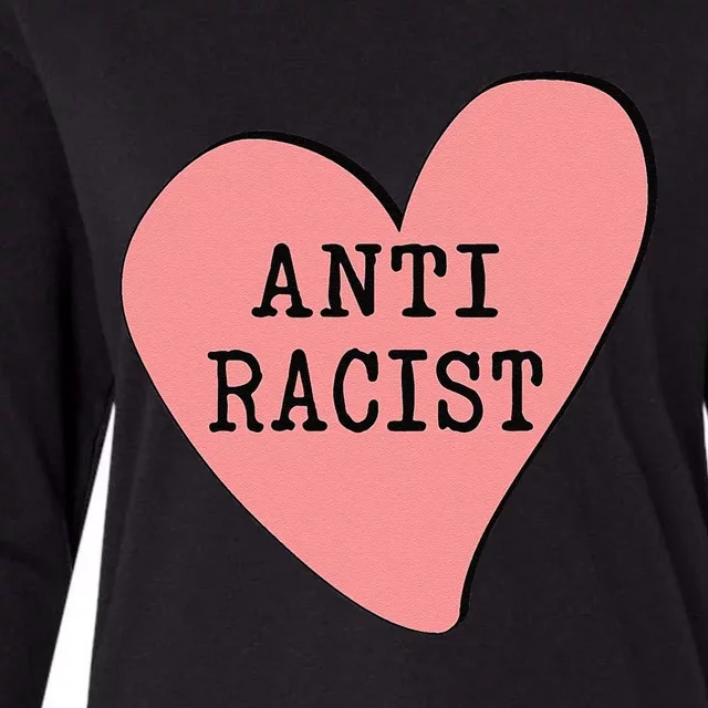 Love Blm Support Racial Equality Protest Heart Anti Racist Womens Cotton Relaxed Long Sleeve T-Shirt