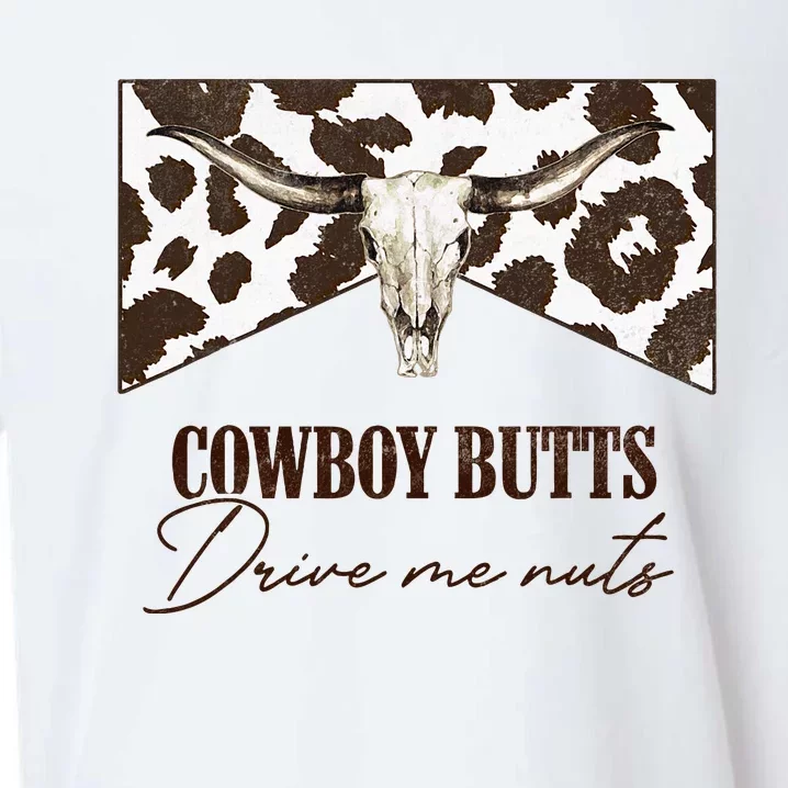 Leopard Bull Skull Western Cowboy Butts Drive Me Nuts Sueded Cloud Jersey T-Shirt