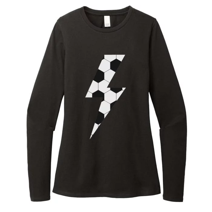 Lightning Bolt Soccer Womens CVC Long Sleeve Shirt