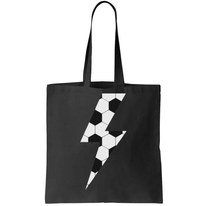 Lightning Bolt Soccer Tote Bag