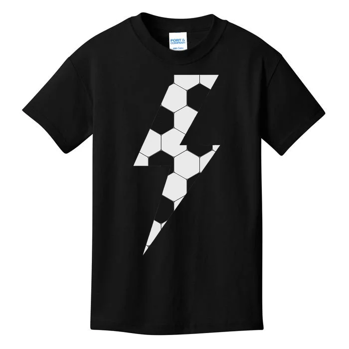 Lightning Bolt Soccer Kids T-Shirt