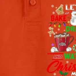 Let's Bake Stuff Hot Cocoa And Watch Christmas Movies Gift Dry Zone Grid Performance Polo