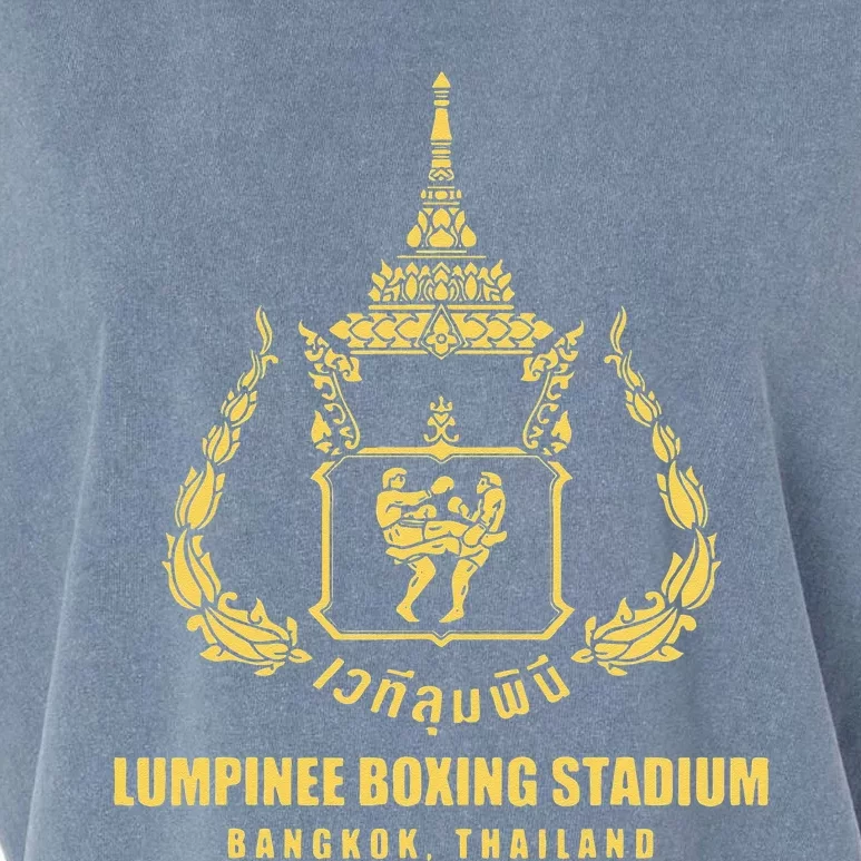 Lumpinee Boxing Stadium Bangkok Thailand Muay Thai Boxing Garment-Dyed Women's Muscle Tee